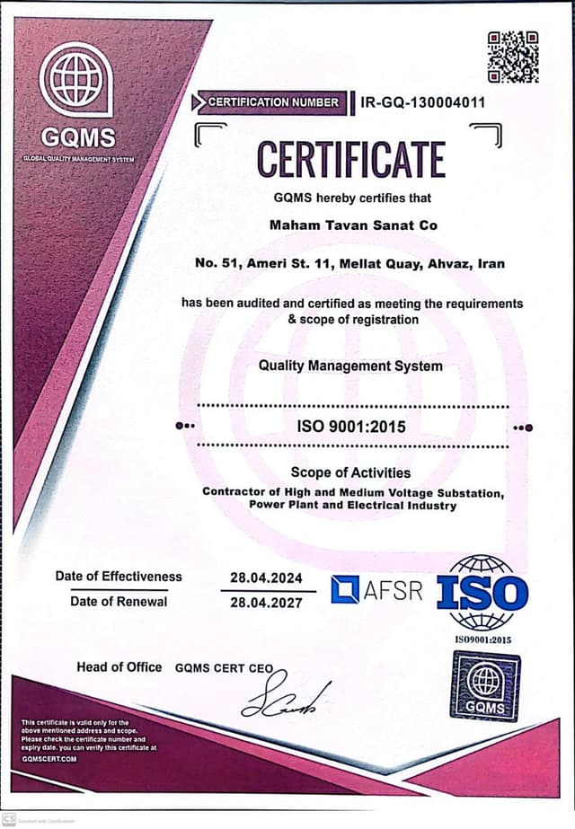 cetificate